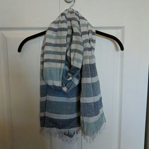 Blue Striped Scarf